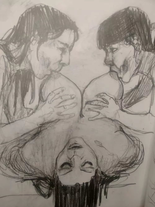 the unique beauty of sucking breasts in pairs by hugtitlover