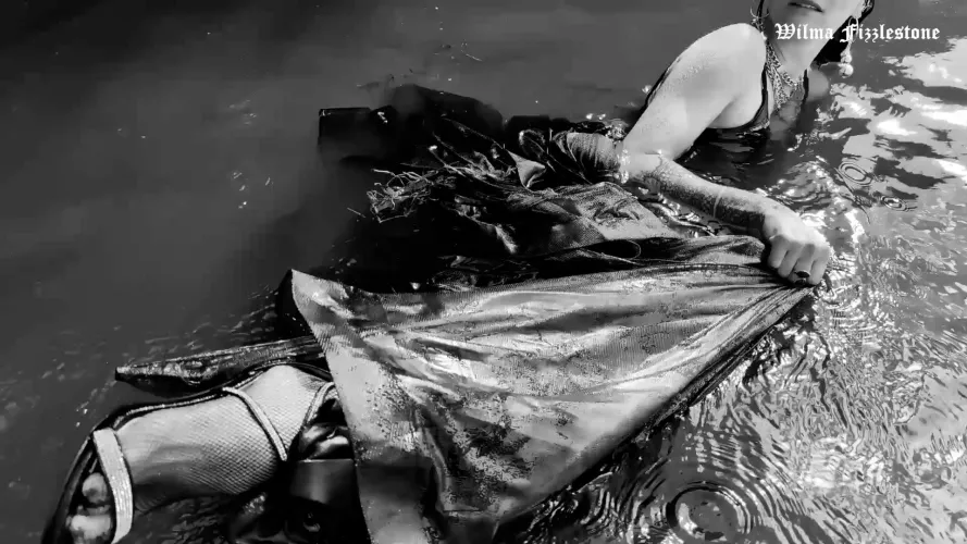 This ball gown got soaking wet and so clingy and heavy that it almost pulled me down... by Mundane_Cheek_4645