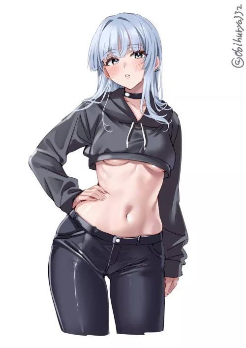 Underboob Hoodie by CheetahSperm18