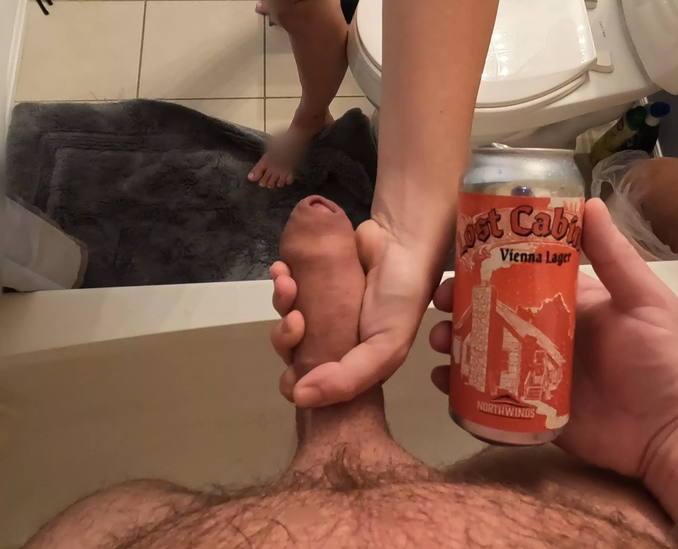 We both got something in our hand that will soon be in our mouths. posted by Nakedvoyagers007