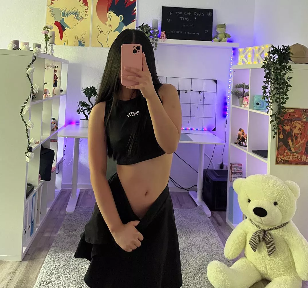 a mix of shy and teasing~ posted by Sad_Bat6485