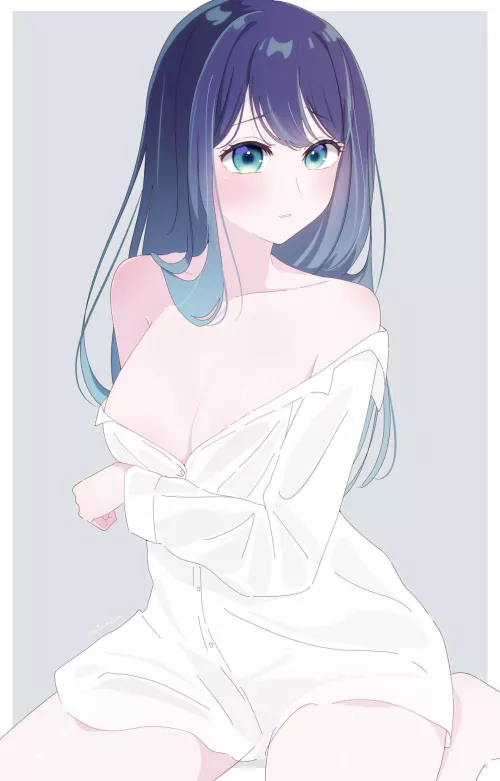 Akane Wearing Aqua's Shirt (Oshi No Ko) by Csxc