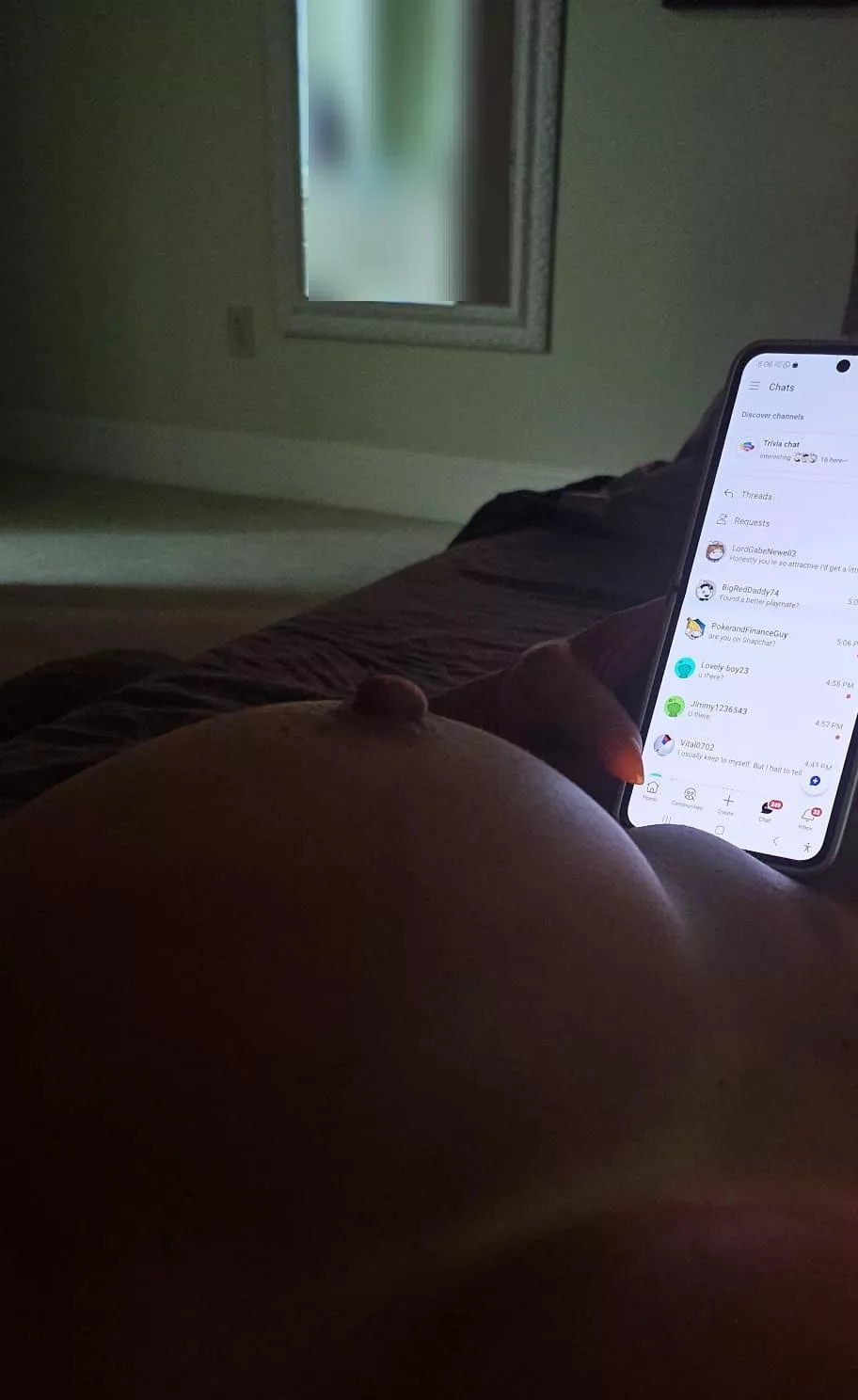 Chatting with my favorite redditors right now :)  posted by TitsyWolf