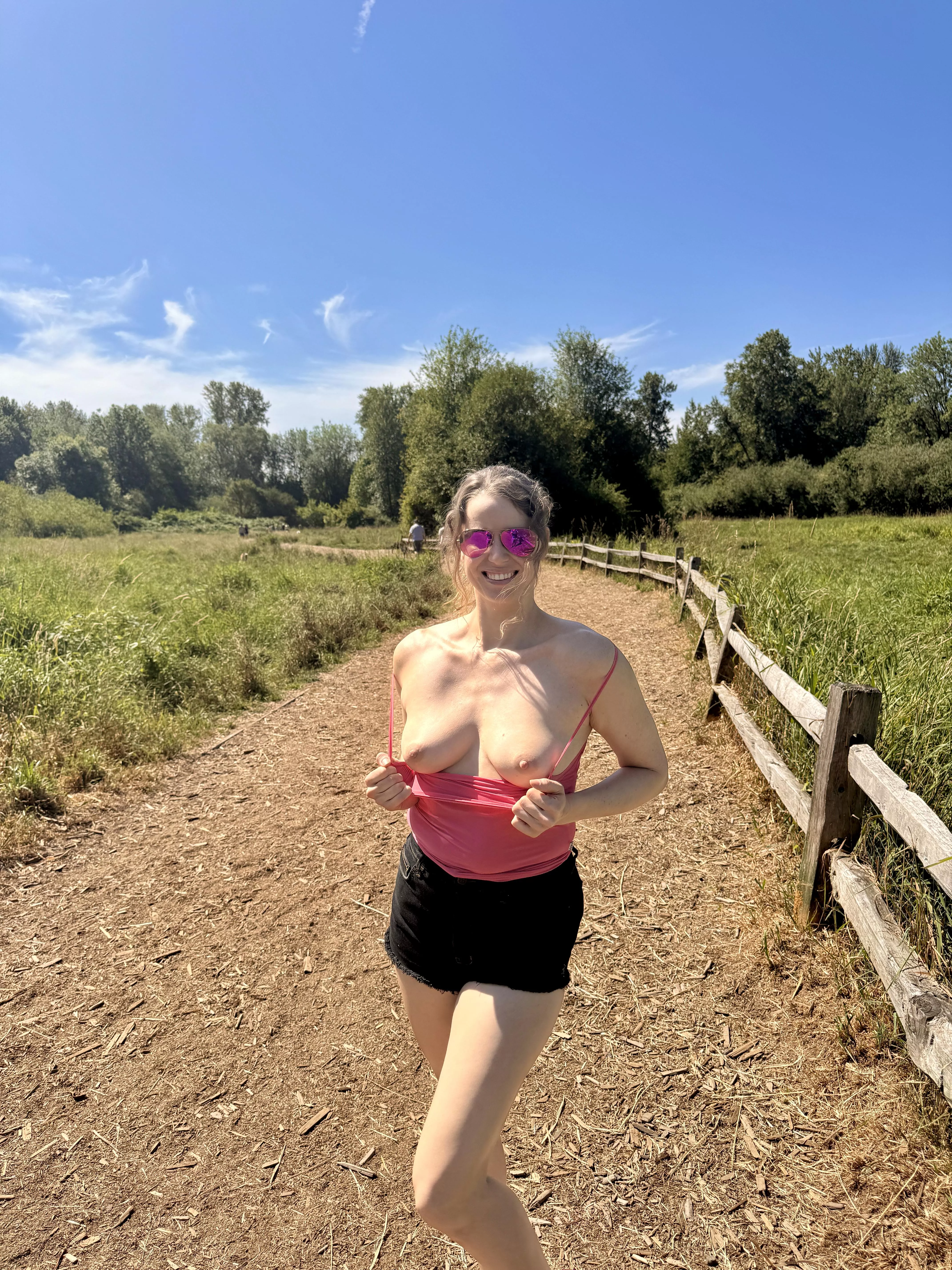 Saturday stroll at the dog park 🐶☀️ posted by hotsummersun