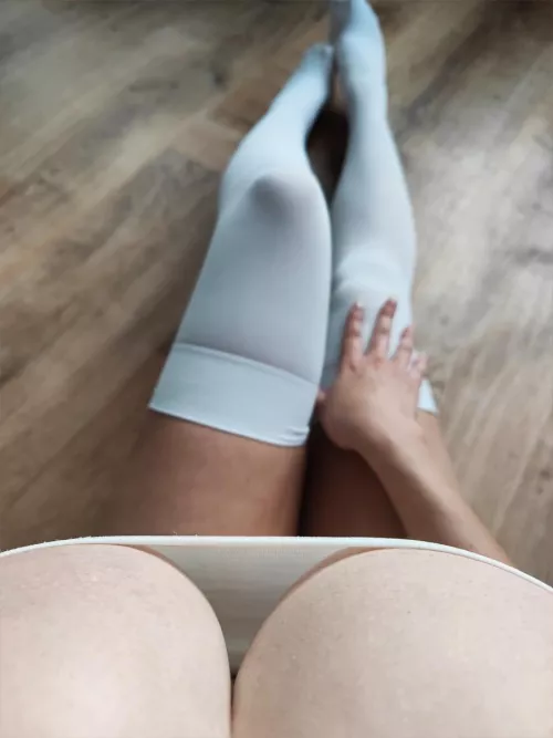 White stockings and tank top  by HelloSweetAly