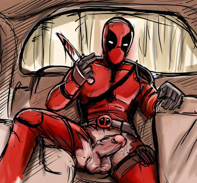 Deadpool doodle  (OC/UtterDegen) posted by UtterDegeno