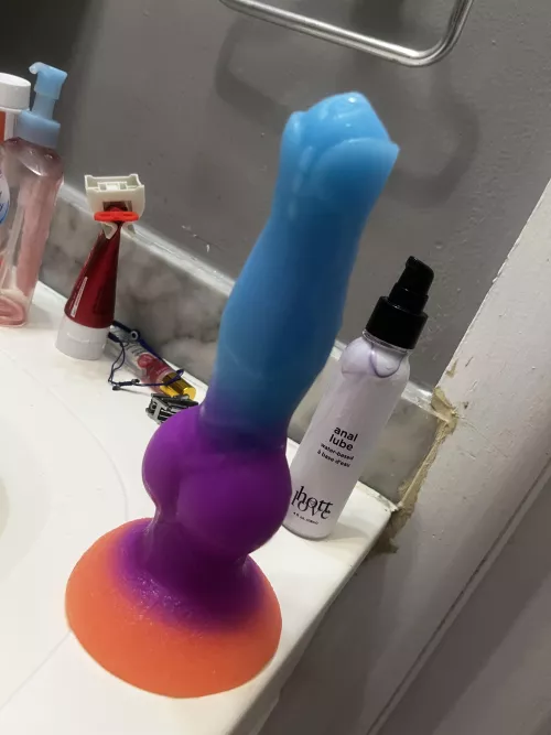 Finally got myself a knotted dildo by Cherryboy17