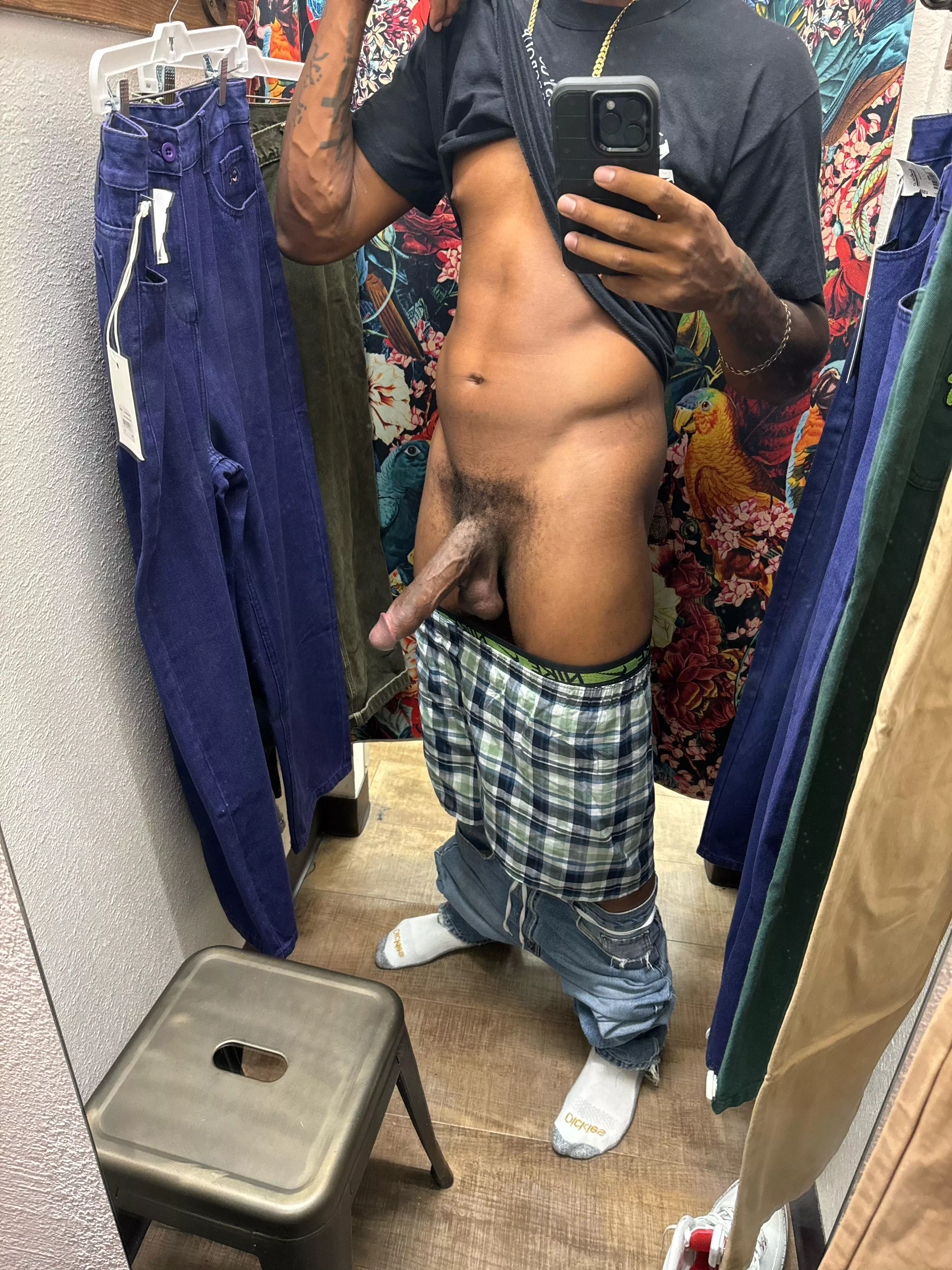 I need someone to be my little slut for 5 mins in this dressing room . What would you do to me in here ?  posted by CriticismNo7818
