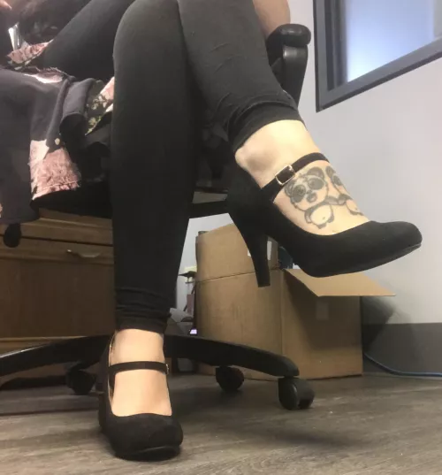 Love wearing these heels to work by GoddessLunaaLoo