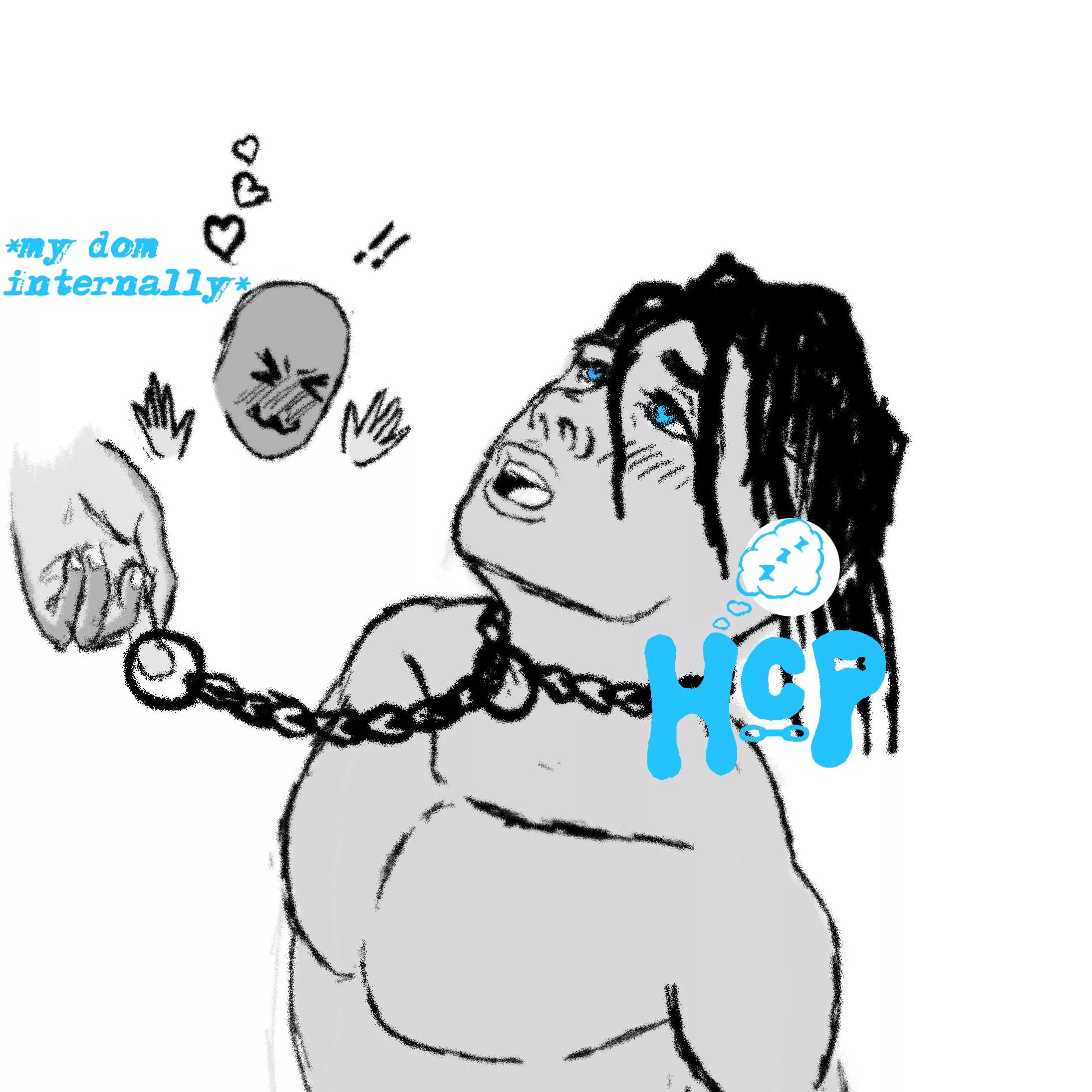 me 0.00001s into being collared [oc] posted by hazychainedpup