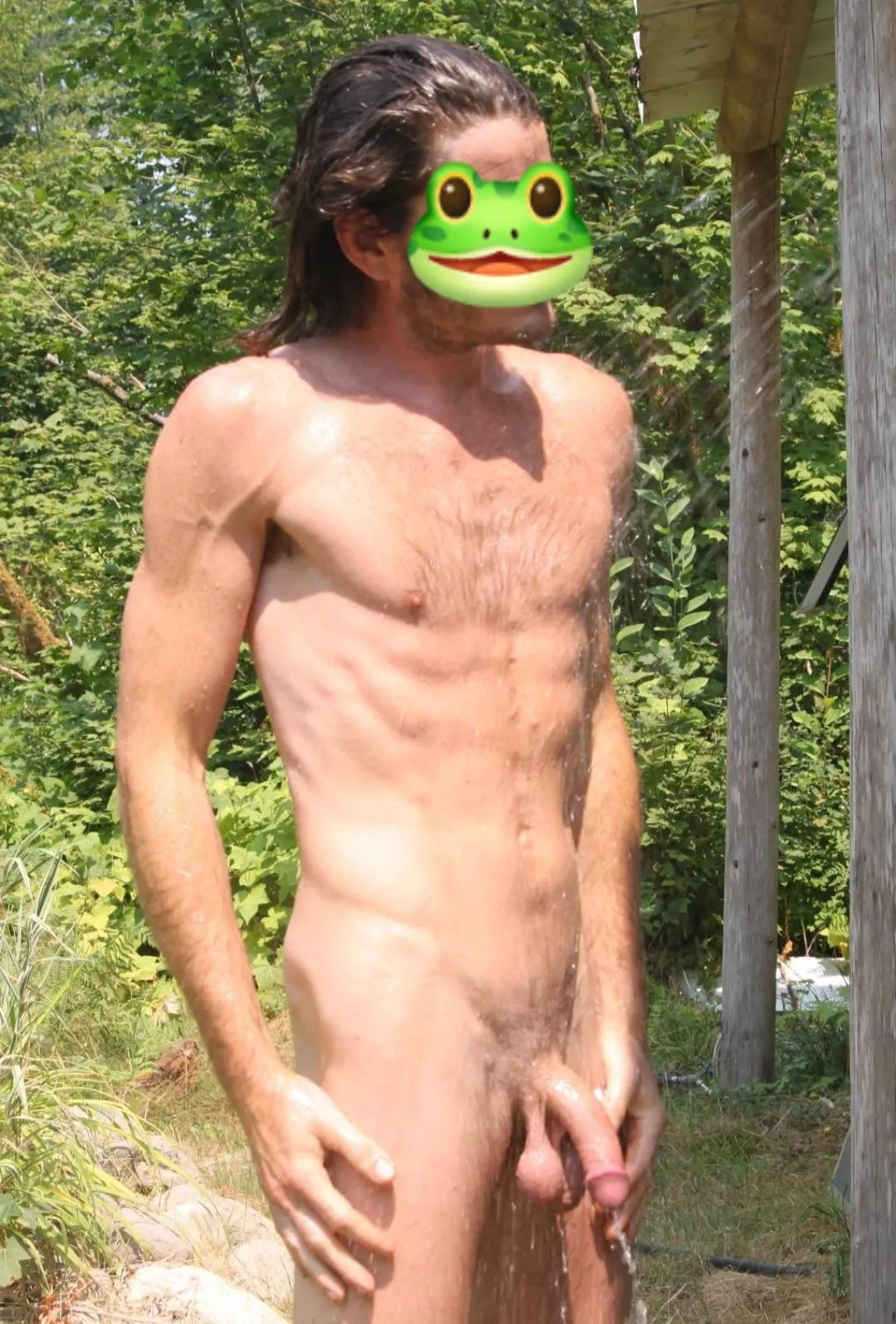 Outdoors shower posted by lightlyontheland