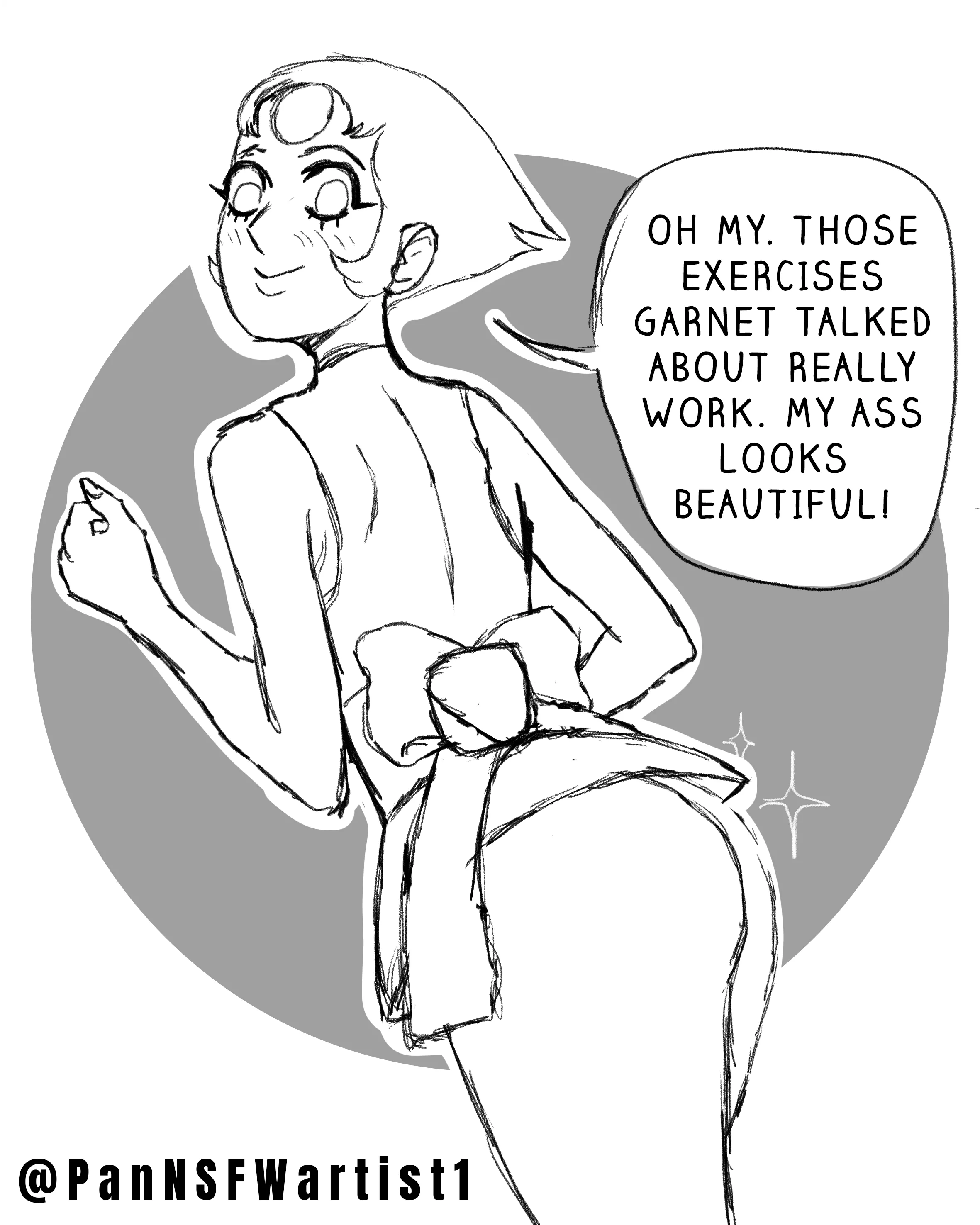 Pearl ass - sketch (@PanNSFWartist1) posted by Pan_NSFWartist
