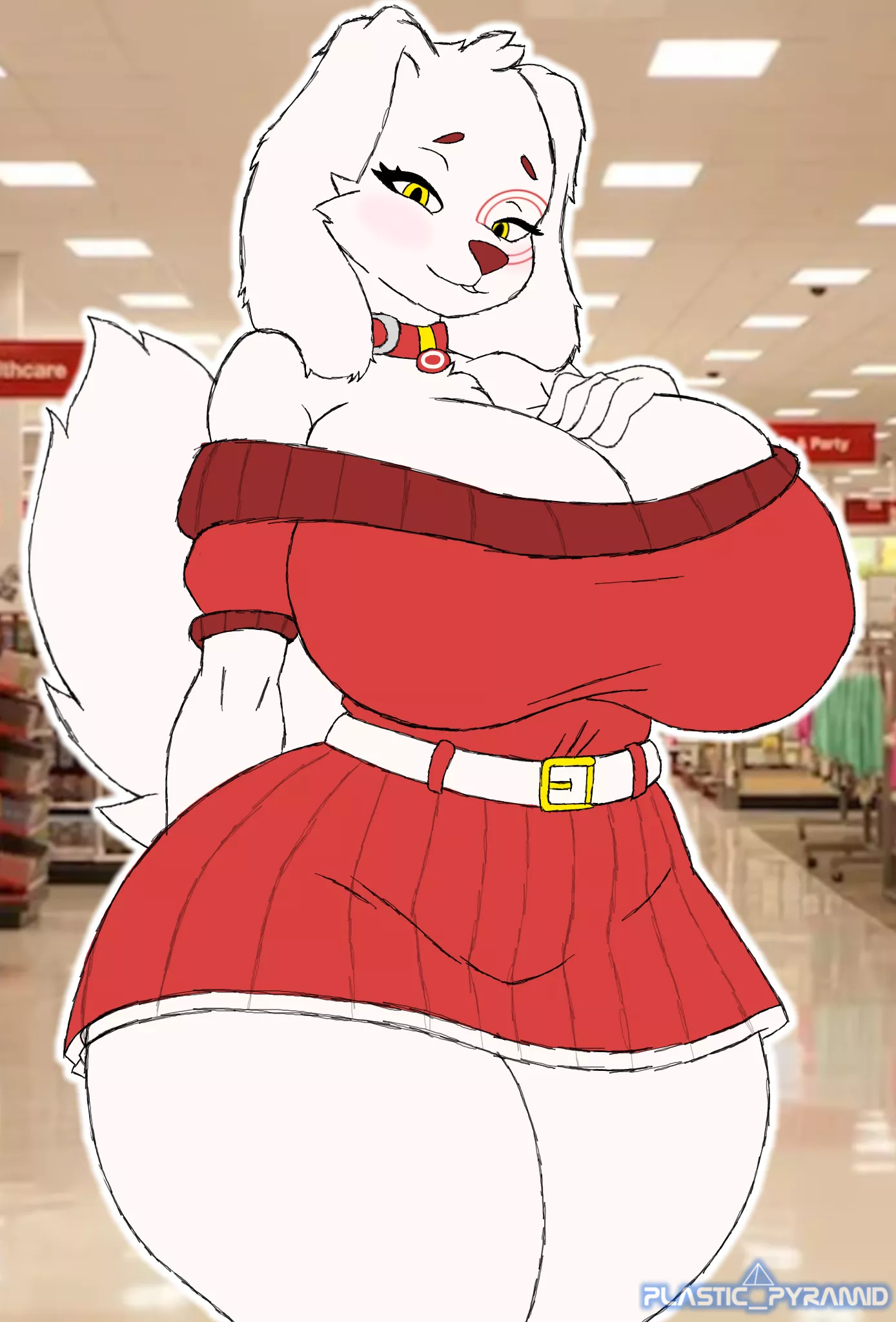 Target Dog (No Text) (plastic_pyramid) [F] posted by Olive-The-Otter