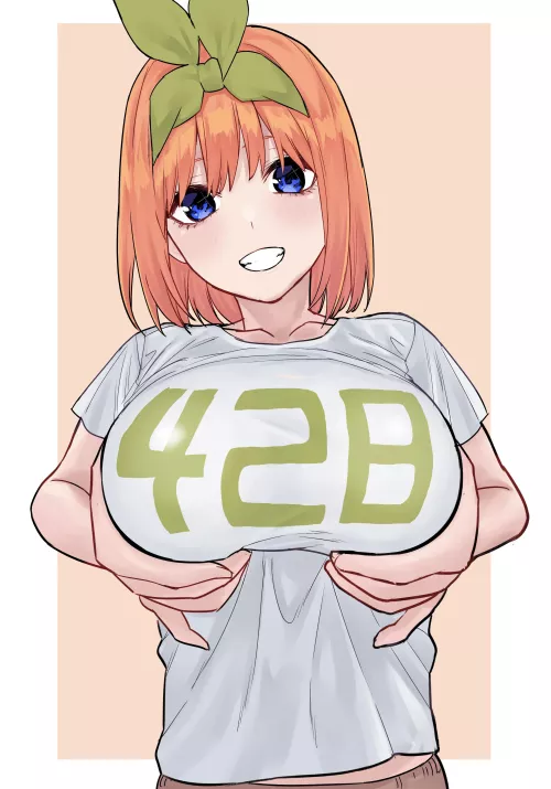 Yotsuba Nakano Groping Her Chest (Quintessential Quintuplets) by Csxc