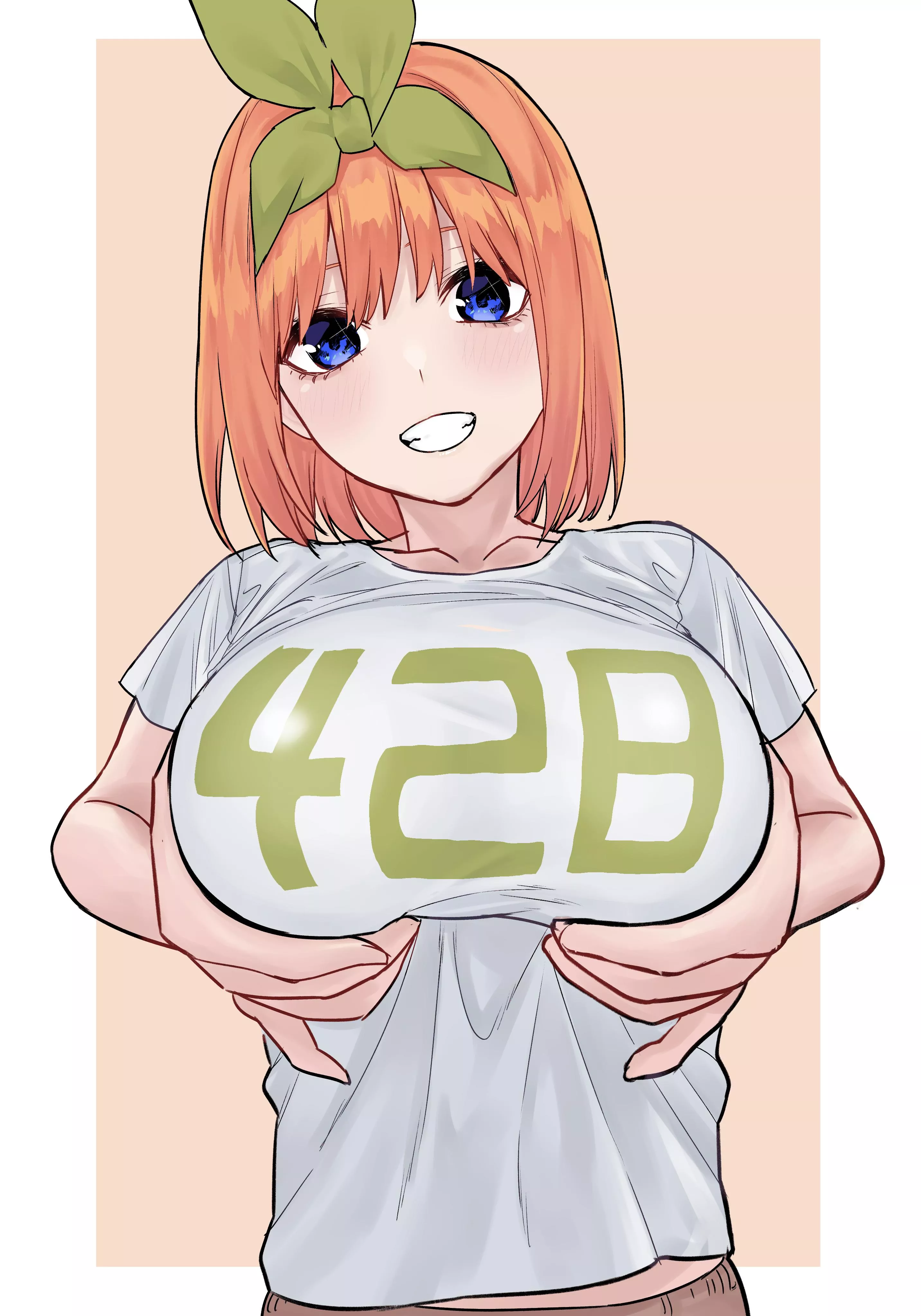 Yotsuba Nakano Groping Her Chest (Quintessential Quintuplets) posted by Csxc