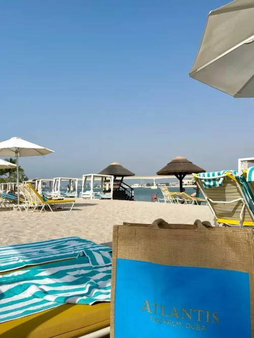 Atlantis beach in Dubai by Halaelkaaby