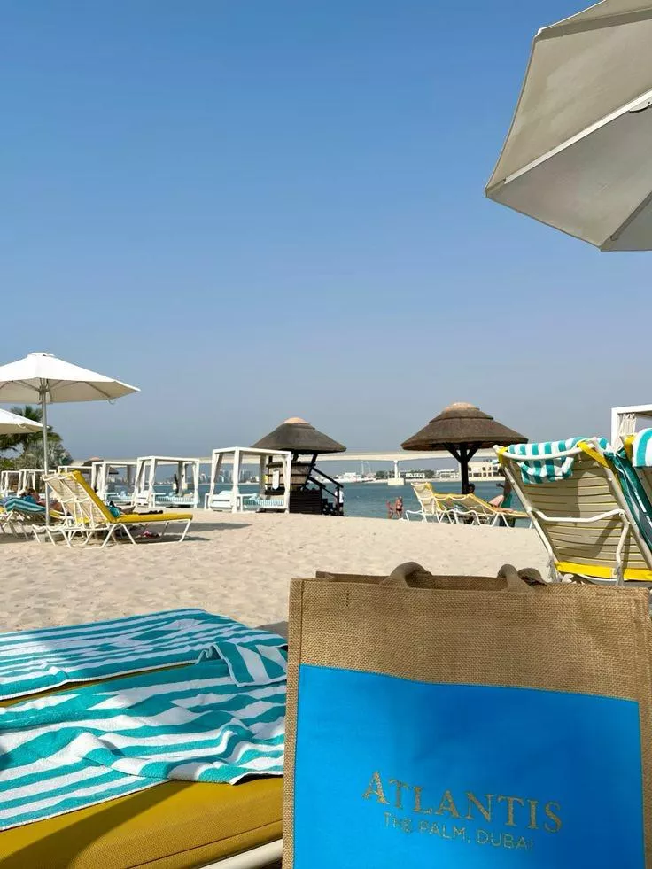 Atlantis beach in Dubai posted by Halaelkaaby