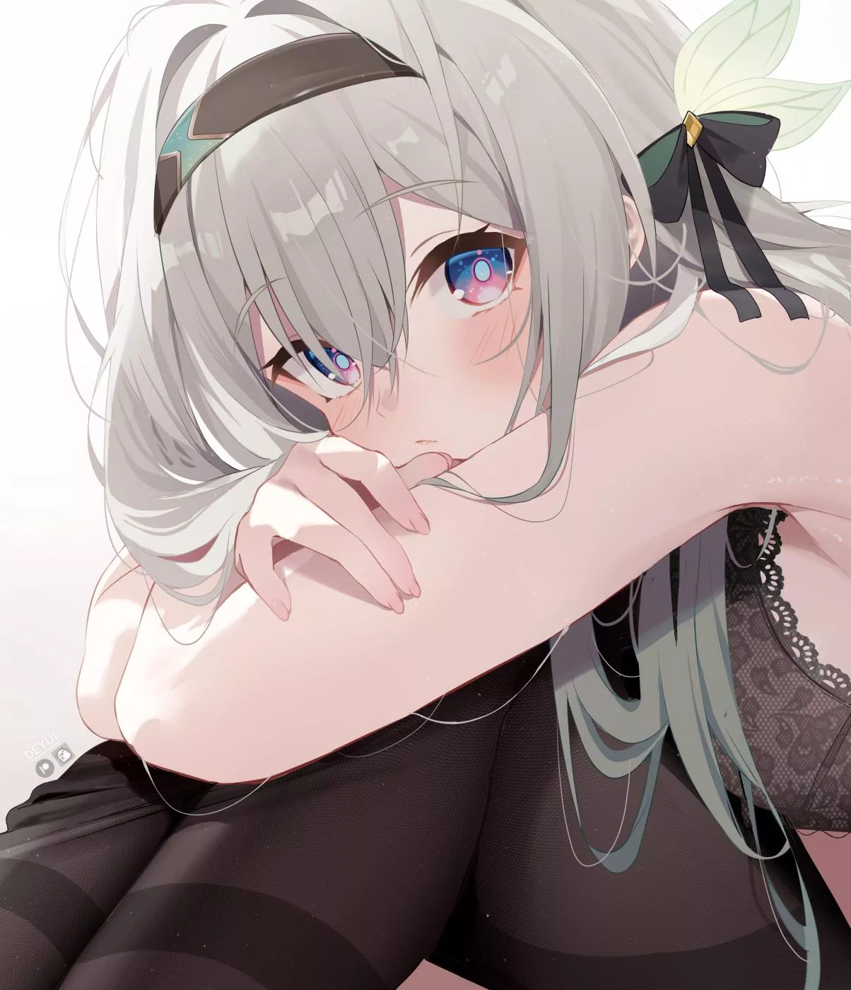 Firefly in bra and legwear (Deyui / xdeyuix) [Honkai Series / Honkai: Star Rail] posted by elegantloveglimmer