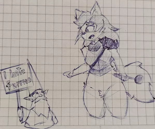 Green gnom wizard vs furry knight, who will win? (it's just a stupid joke and nothing more) by arto227