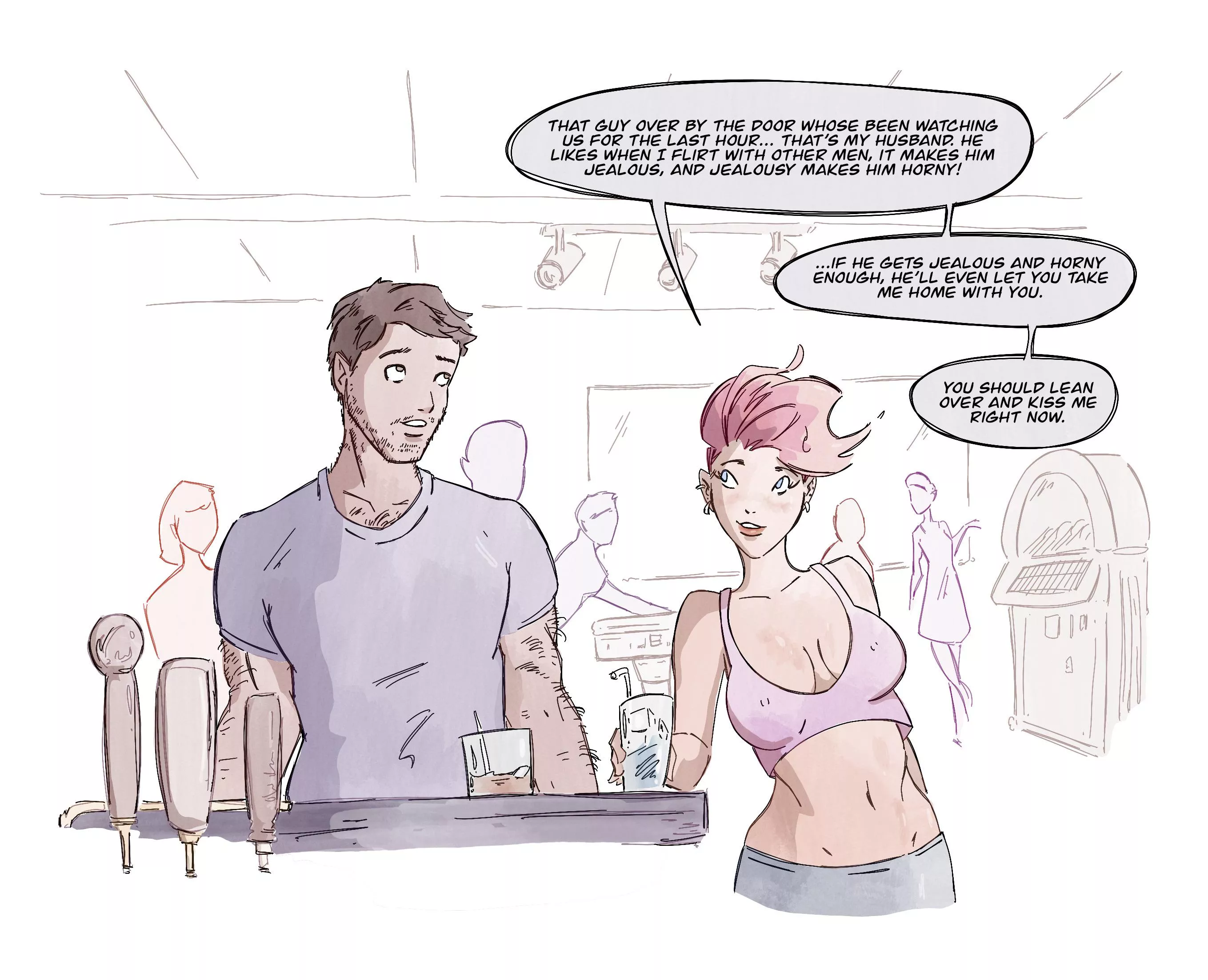 I’m trying to incorporate more backgrounds into my work. Thank you all for the supportive messages you’ve been sending. Learning to draw is hard, this community makes it really fun. posted by Matty_Cloud