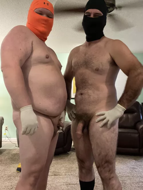 Men and my buddy! Who wants to play?  by Rubbergloveboy