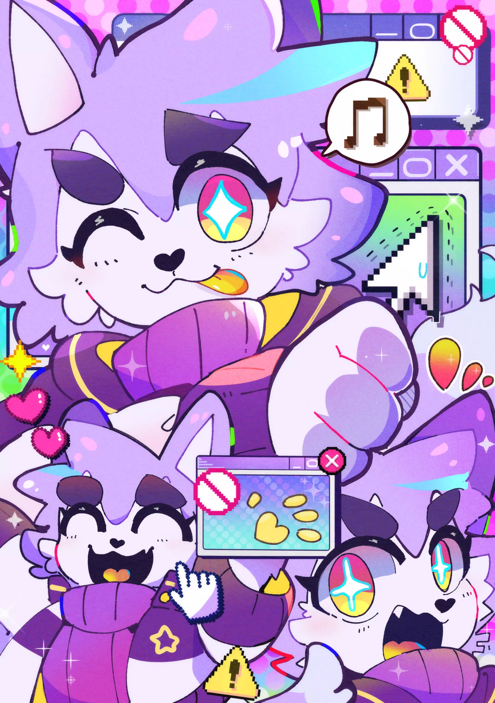 no cursor is safe with me around! now give me your bank account information :3c [art by titipontakemiya] posted by lupinwoof