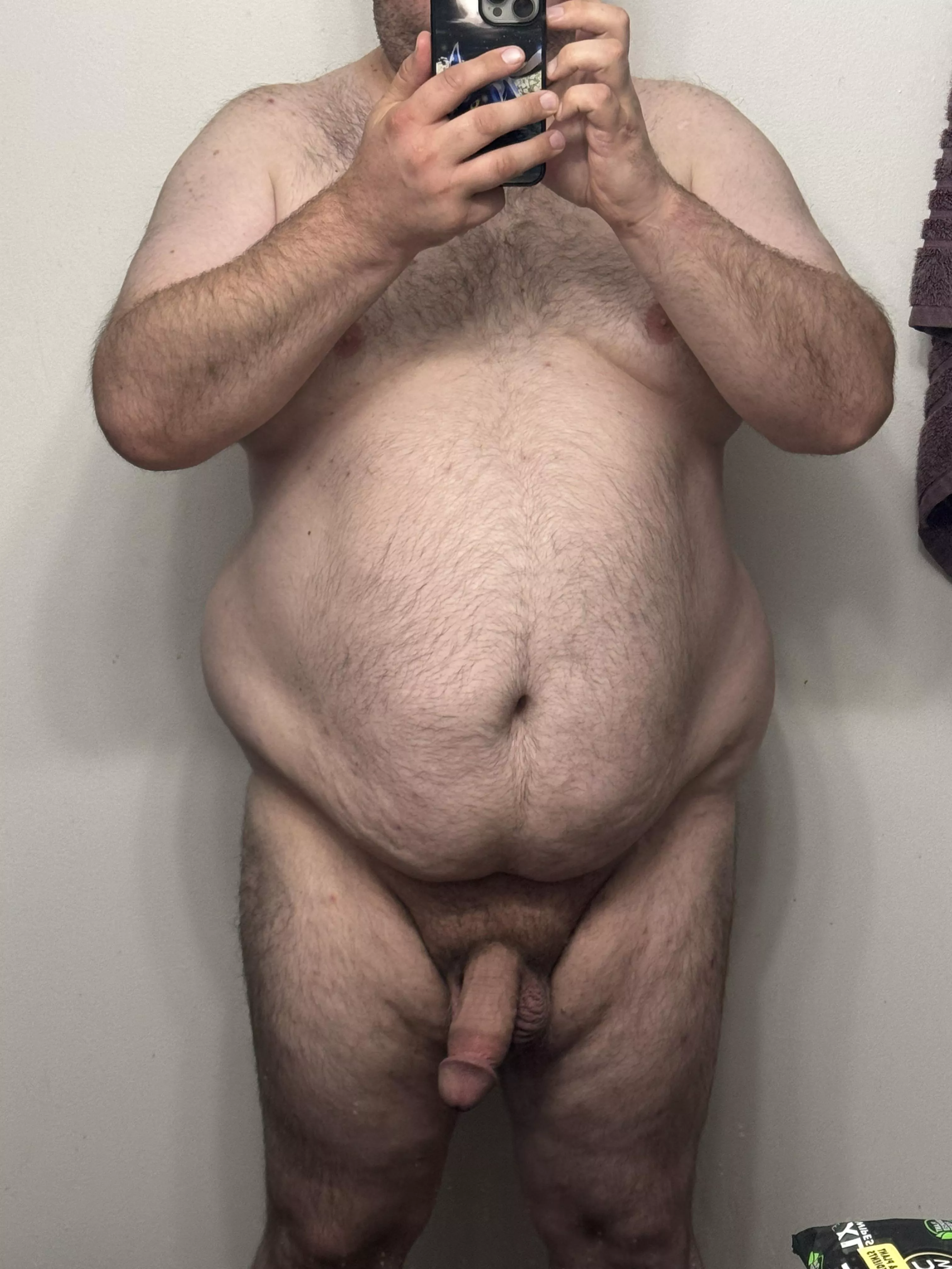 42 [M4F] #WI Had to snap a quick pic before hopping in the shower. Have a great day! posted by ChubbyCheesehead