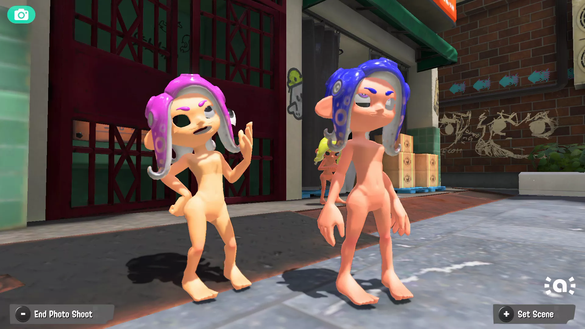 Bras have been removed, but somehow the eyelids are gone now... (Splatnude mod by me) posted by NumerousBluejay1444