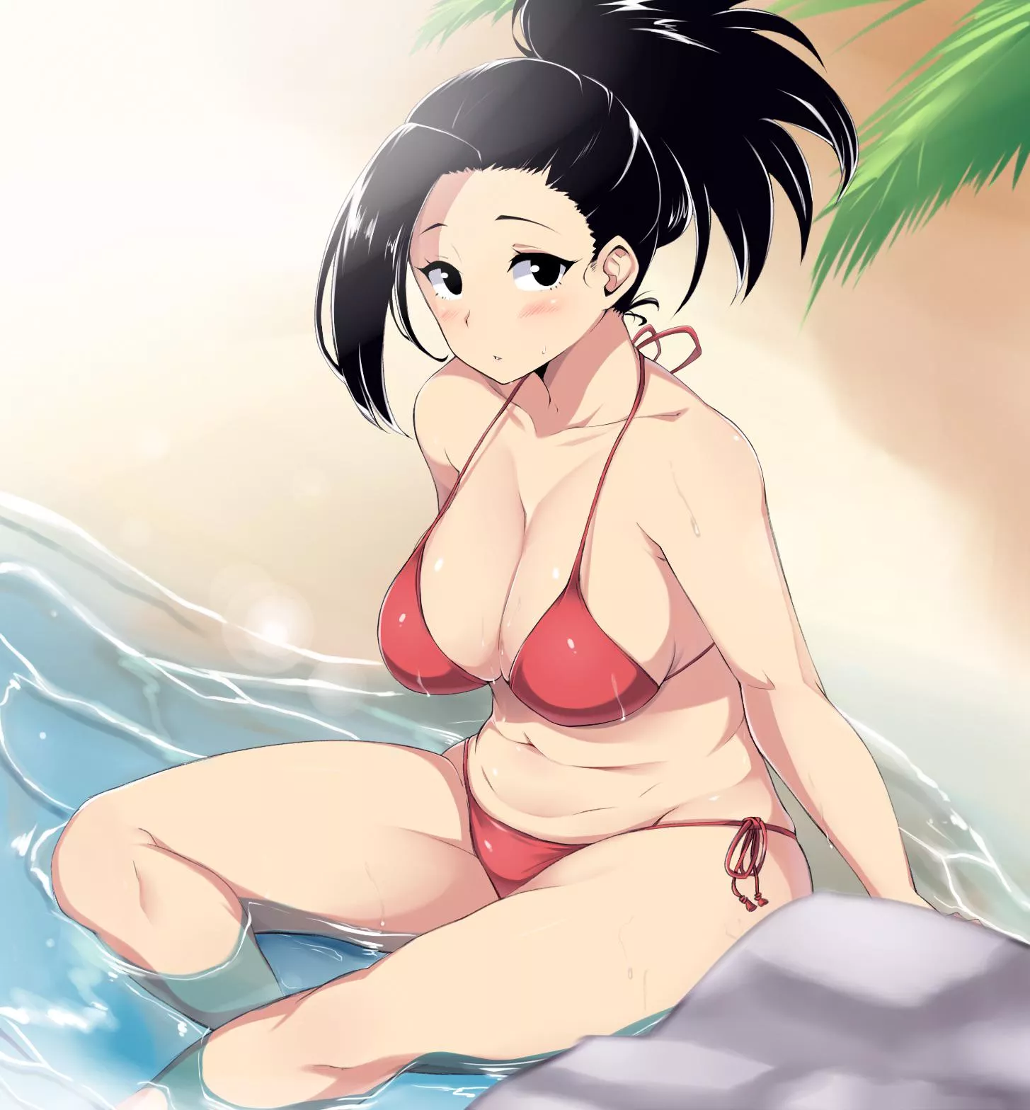 Momo at the beach (moisture) posted by ENFanatic