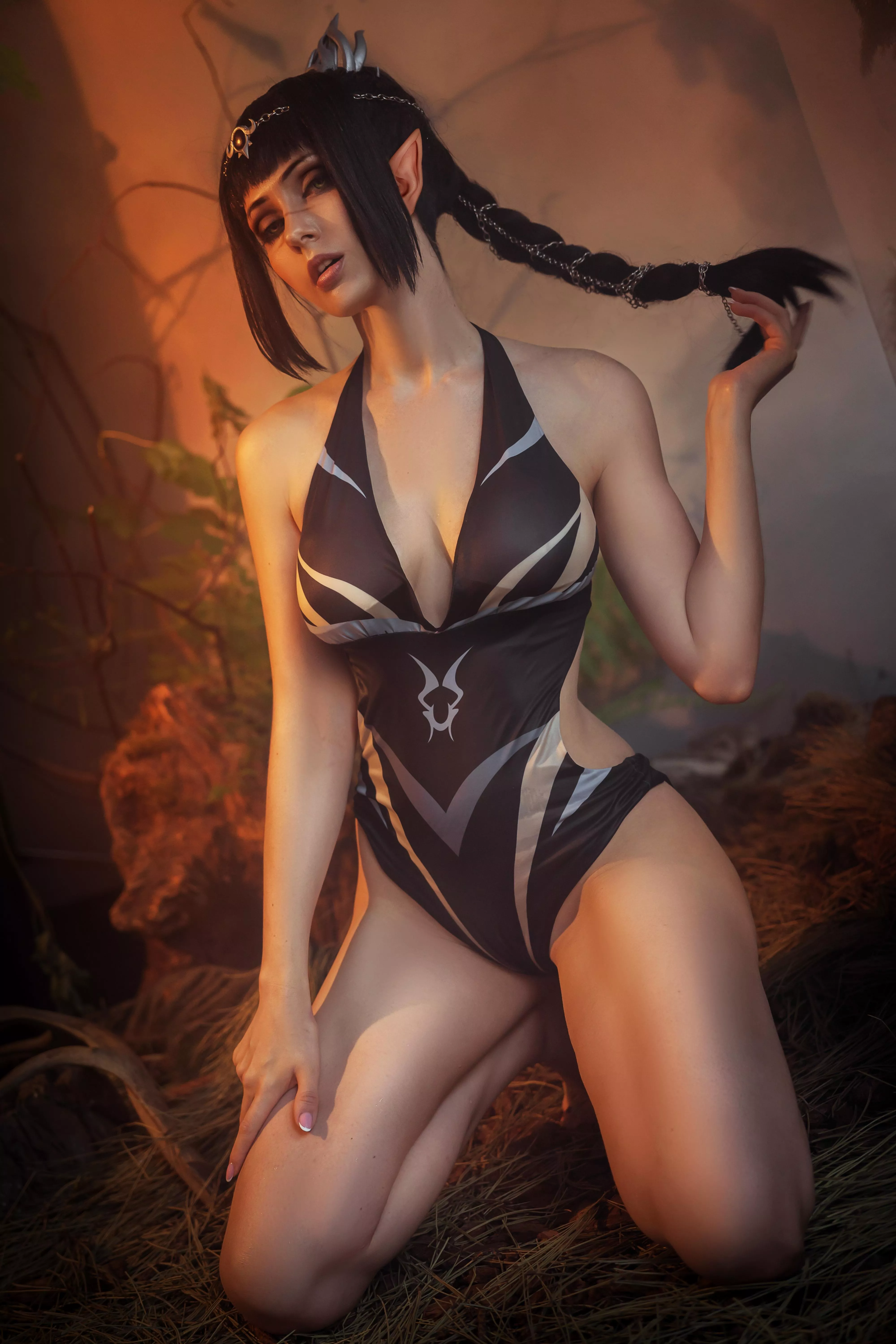 Swimsuit Shadowheart cosplay by BellatrixAiden posted by bellatrix_aiden