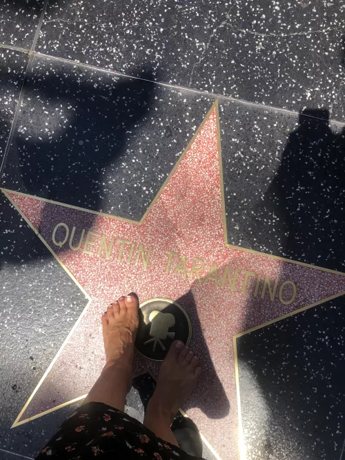I had to take a picture of my feet next to this star...Do you know why? by albastoes