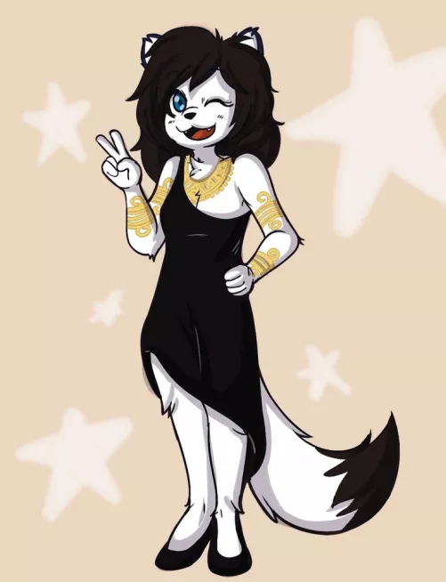 i never see ferret fursonas, so here’s me! how many other ferrets we got in this sub??? (art by Mintsheep, 2018) by marble_ferret