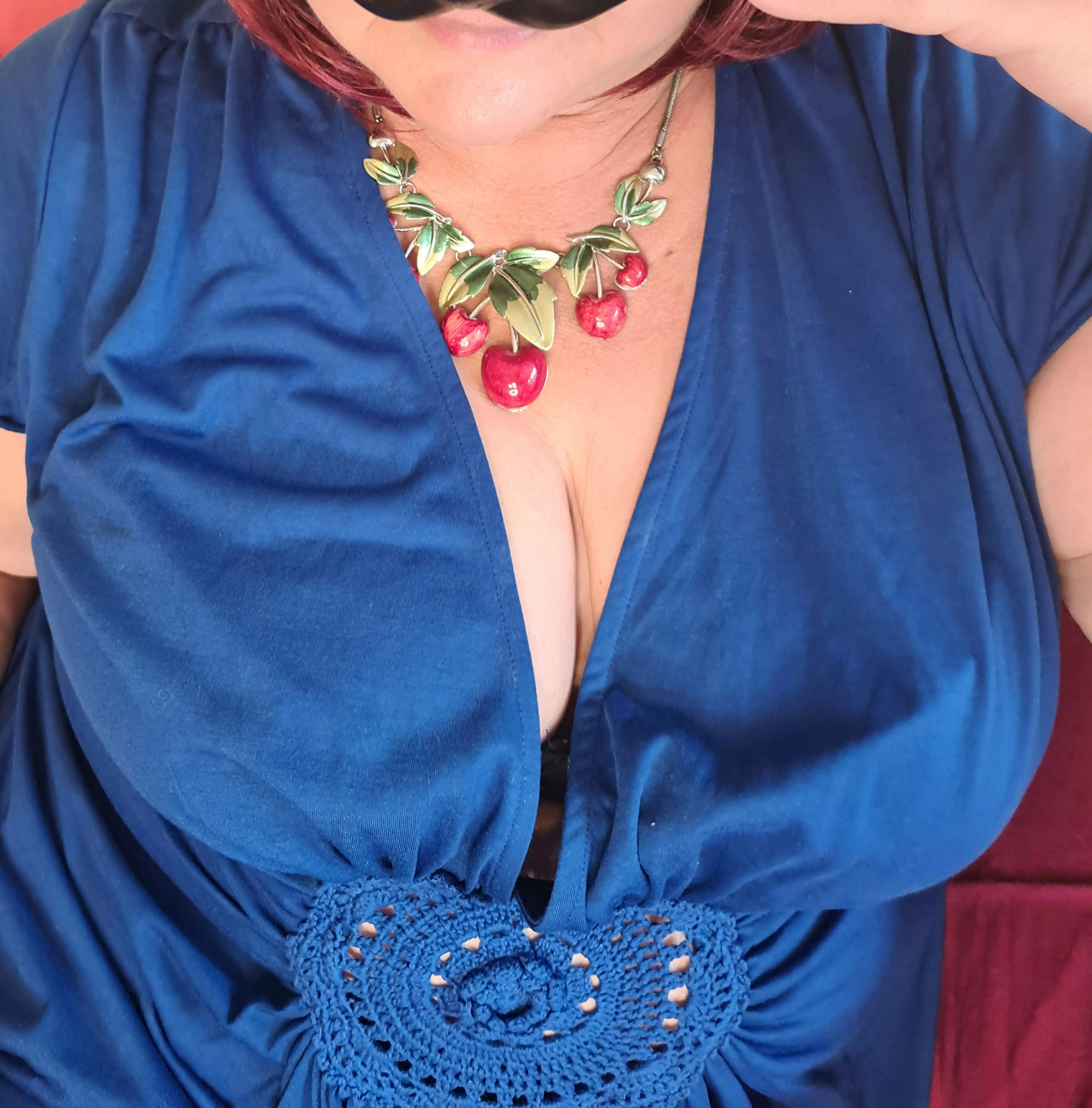 I really hope you liked my cherries. posted by beautifulandbusty