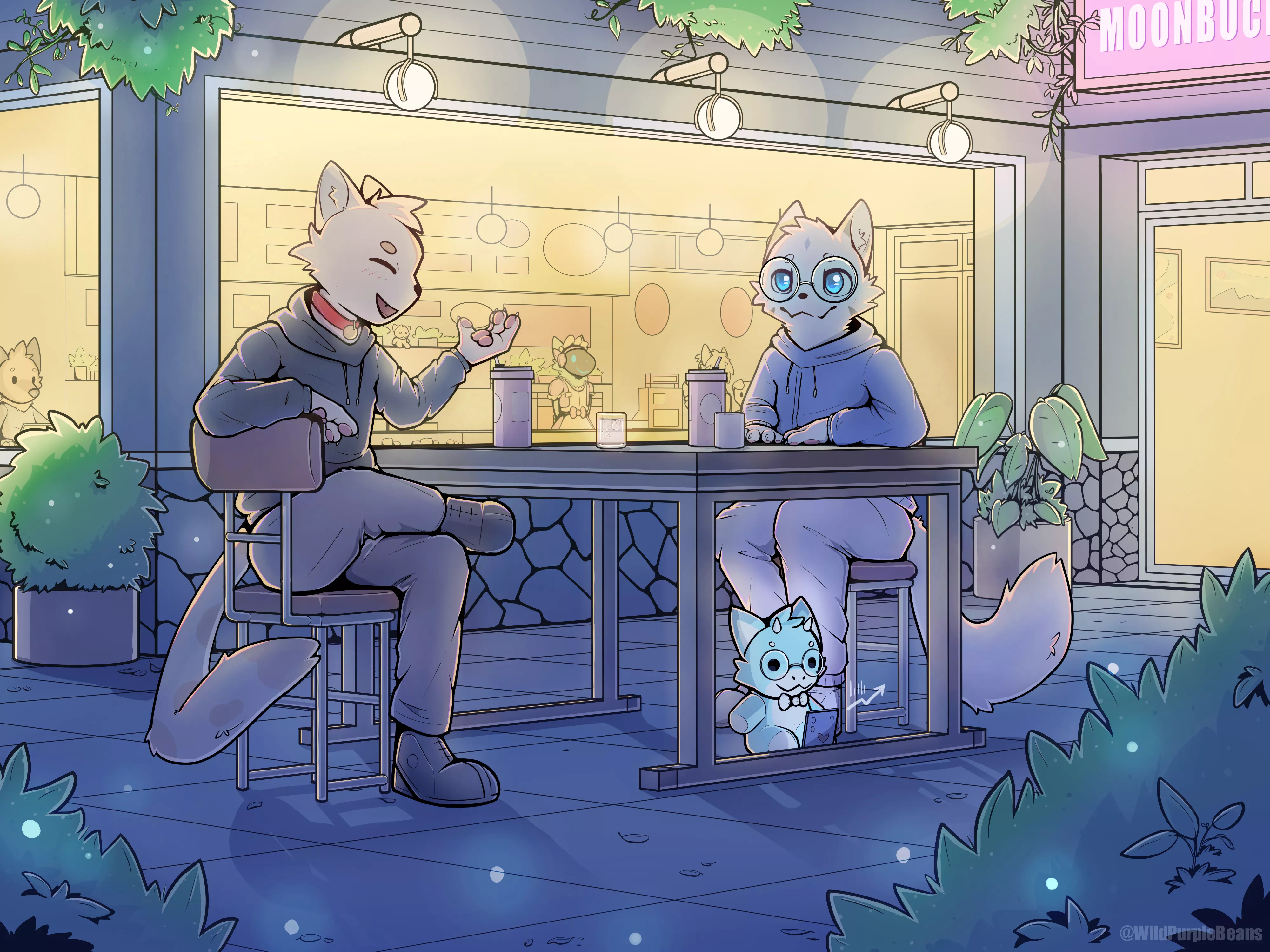 I've tried drawing ☕ cafe night background :3 posted by WildPurpleBeans