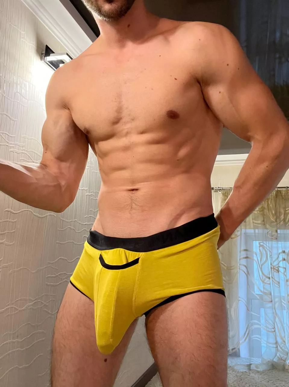 Wanna sniff this yellow underwear? posted by vitalysportguy