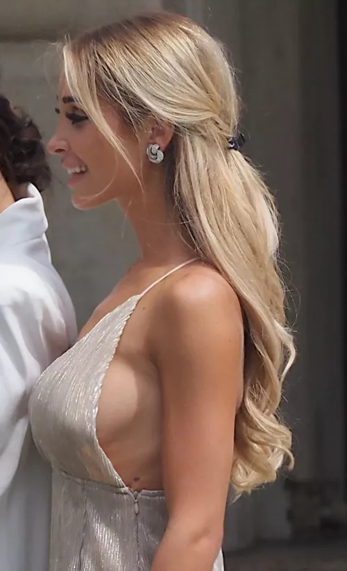 Busty Blond Bridesmaid with a nice sideboob by johnny1993c