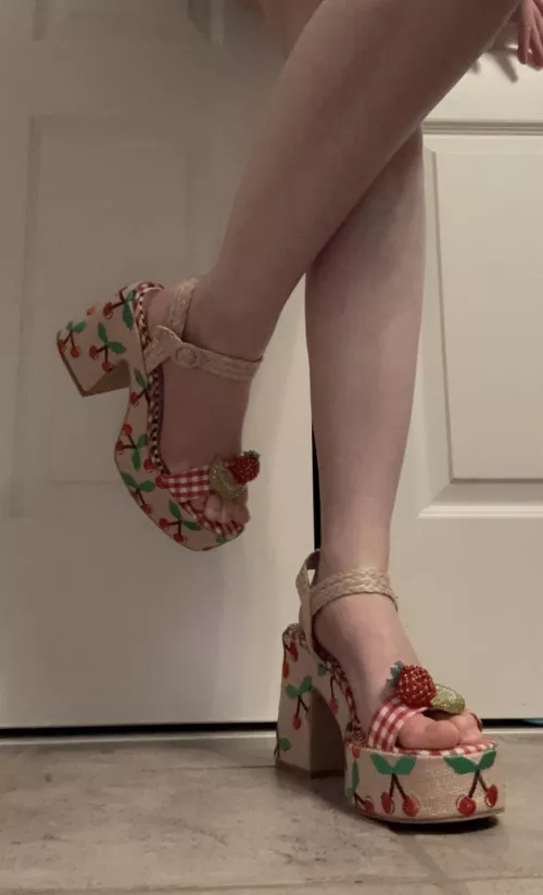 fruit-themed heeled sandals  by dakufeari