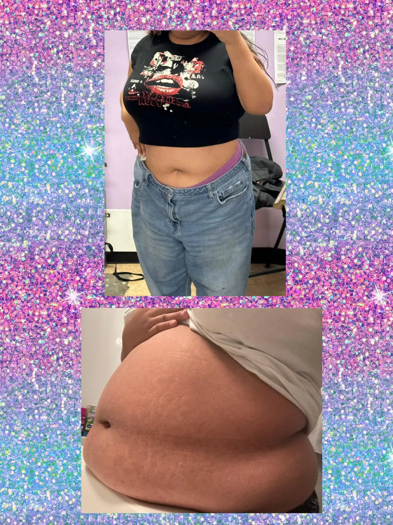 I’m still just chubby right?😋🤭 posted by Lana_and_col