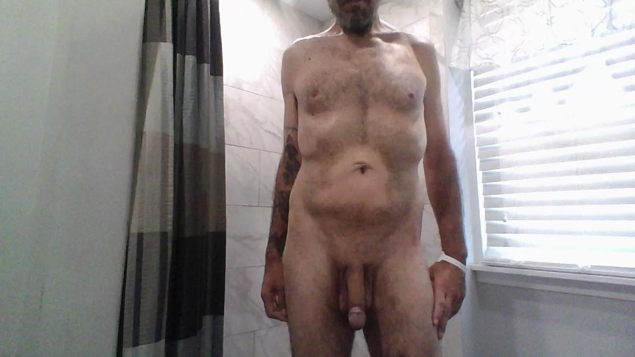 [M] 50. I just got home from stomach surgery, note the weird shaved belly. I had to peel down and get back to what  is comfortable. posted by Upbeat-Channel-1079