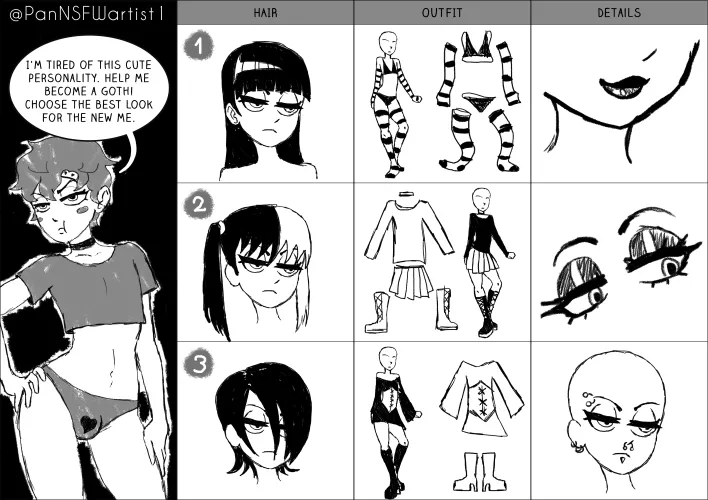 [OC] Choose to appreciate this goth femboy (@PanNSFWartist1) by Pan_NSFWartist