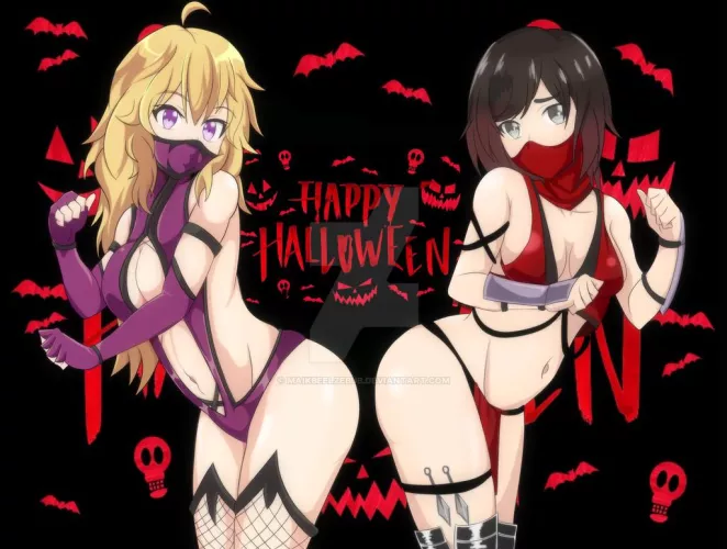 Xiao Long Rose Sisters dressed as Sindel's Daughters By maikbeelzebub by CapAccomplished8072