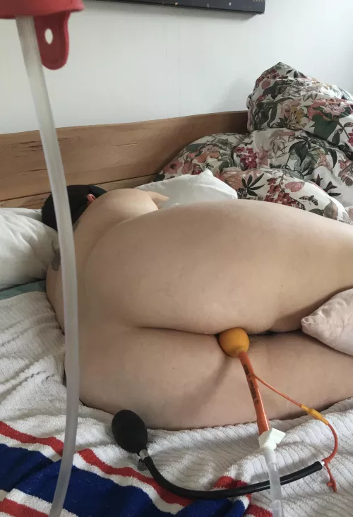 After a long day at work my wife enjoys a relaxing enema ♥️ by True-cuckold