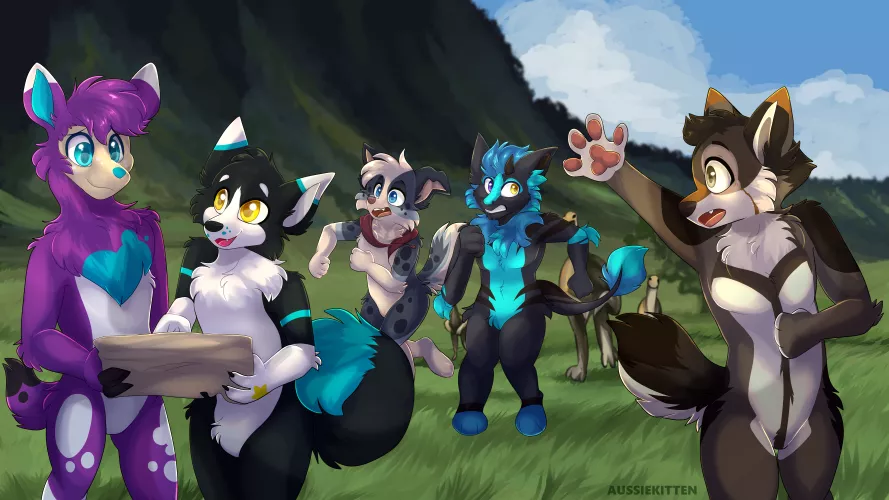 Are those... DINOSAURS?!?! 🐾 | [Commission] by Aussie_Kitten_