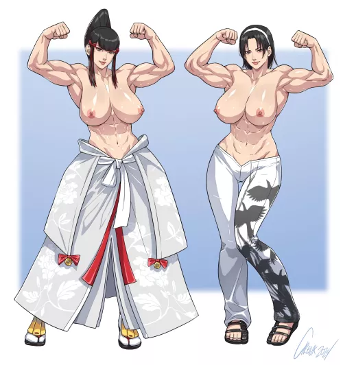 Kazumi Mishima and Jun Kazama (Cirenk) [Tekken] by PMatty73
