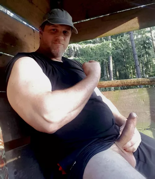 Me one year ago without a beard and at my secret place in the forest. Would u join me to watch the birds ? by Top_Handle2768