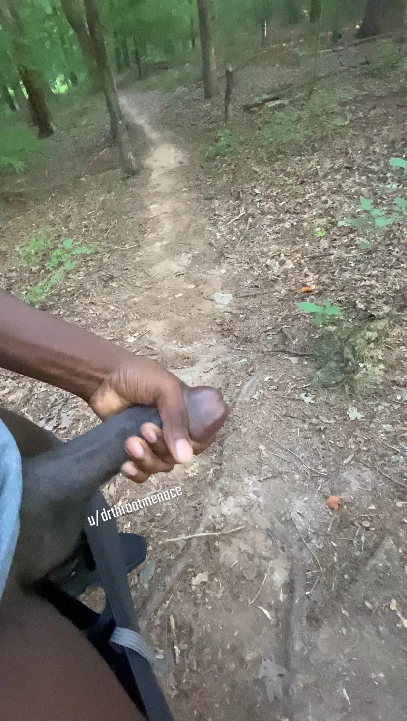 Quick break on the hiking trail 😈 posted by drthroatmenace