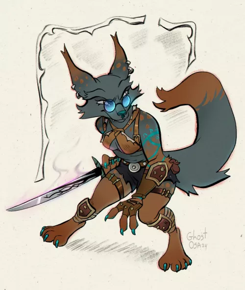 Ready to fight!! (commission drawn by me) by Bhismum