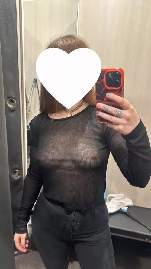 Wife's out shopping and asked me what I thought on this top  by jackjr94
