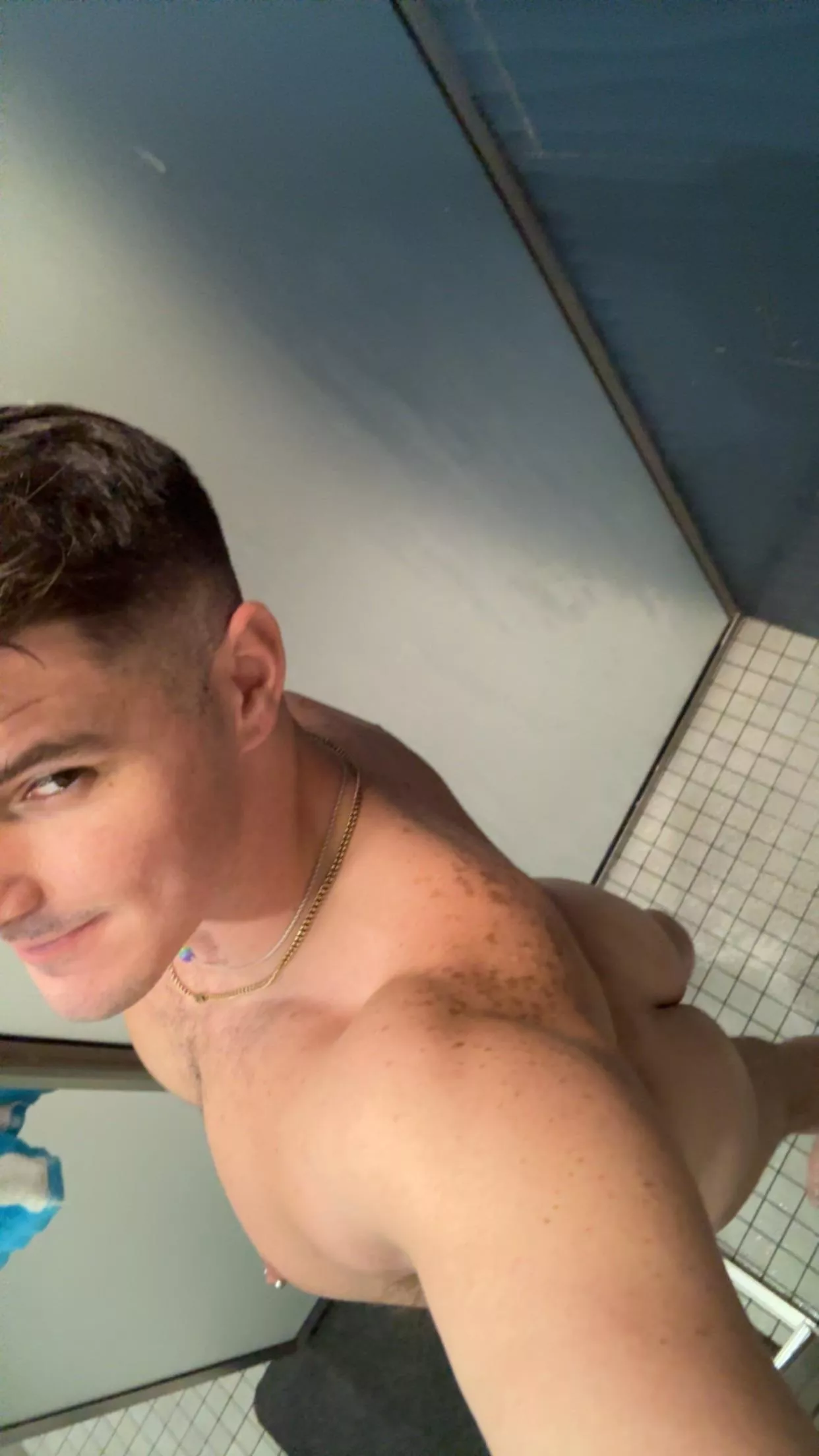 Accidentally left the shower door open posted by OutlandishnessOk2717