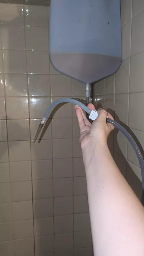 First enema of the day, 500ml of milk and coffee combined! by HymenalItching